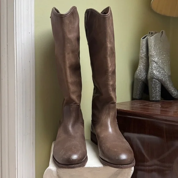 Frye Melissa Button 2 leather knee bootie - Picture 4 of 8